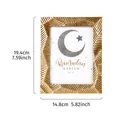 Hochwertiger goldfarbener Bilderrahmen mit Streifenstruktur 6x8 Zoll für Ramadan Deko - 6 Zoll Gold / Gold