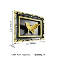 Ornate vintage black gold frame wall decoration with 3D butterfly, 17x13.2cm size - Black Butterfly Pendant / 3x5 Inch