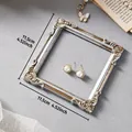 Vintage European relief square photography prop frame with 11.5cm dimensions - Antique Silver Style (Prop H)