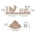 Wooden HOME bird wall shelf dimension chart with corner rack and fixing accessories - Paulownia Wood MJ10 / Paulownia Wood