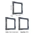 Set of 3 vintage black relief square frames, 4.52x4.52 inches, for jewelry display photography - Antique Black Silver Style (Prop H) / 3 Pieces/Pack