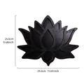 Creative black lotus flower wall shelf decoration with 24.6x29.2cm dimensions. - Lotus Style / 24.6x29.2cm