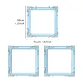Blue ornate square frame with gold baroque relief, 4.52 inch mini decorative photo frame - Light Blue Gold Style (Prop H) / 3 Pieces/Pack