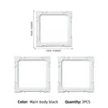 Set of 3 white ornate square photo frames for professional jewelry photography props - Pure White Style (Prop H) / 3 Pieces/Pack