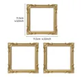 Set of three ornate gold European relief square picture frames 11.5cm jewelry photography props - Pure Gold Style (Prop H) / 3 Pieces/Pack