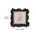 Vintage black and gold daisy floral picture frame with 3D flower borders 16.5x16.5cm - 4x4 / Black & Gold