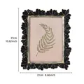 Vintage black and gold daisy floral photo frame variant showing 27x22cm size dimensions - 6x8 / Black & Gold