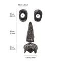 Resin quirky tree face decoration with bark texture and dimensions in cm and inch - Tree Face Features-C