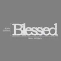 White Blessed wooden letter ornament for wedding and home decor, 10.23 inch length - White