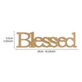 Golden glitter 'Blessed' letter sign ornament, size 26x6.5 cm, for wedding decor - Gold
