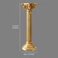 Portavelas de columna romana de resina dorada vintage, pilar decorativo de 24,3 cm - Dorado (A Columna Romana - Candelabro Dorado)