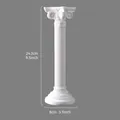 Portavelas de columna romana retro de resina blanca accesorio de foto altura 24,3cm - Blanco (A Columna Romana - Candelabro Blanco)