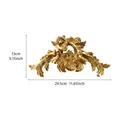 Vintage French golden cherub wall decor resin angel sculpture width 29.5cm dimension - Angel Playing Harp / Gold