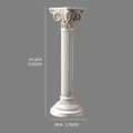 Candelabro retro de resina blanca con forma de columna romana para decoración - Blanco Antiguo (A Columna Romana - Candelabro Blanco Antiguo)