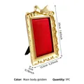 Goldener Schmuckständer mit Schleife und rotem Samtfutter, 20x13,5 cm Größe SKU - 6 Zoll / Goldener Rahmen Rotes Futter