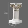 Soporte de exhibición de accesorios de fotografía de columna romana blanca retro 18.2cm - Extra grande / Blanco Antiguo
