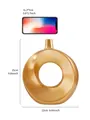 Minimalistische goldene Donut-Vase aus Harz für Tischdeko mit Größenangaben - L / Gold