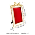 French style gilded bow jewelry display frame with red velvet lining, 20x13.5cm. - Red