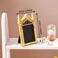 Gothic style gold embossed decorative photo frame ornament for desktop photography - 6.5x9.5cm