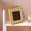 Vintage gold embossed 11x11cm square photo frame for elegant desktop home decoration - 11x11cm