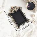 Vintage style mini crown photo frame in black and gold finish for DIY wall decor and photography - Vintage Crown Rectangle Style (A67)