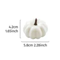 Mini zucca artificiale in schiuma bianca con dimensioni 5,8x4,2 cm - Taglia S / Zucca in Schiuma Bianco Piccolo