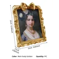 Goldener europäischer Vintage-Fotorahmen mit 3D-Schleifendekor, 33x25cm für den Tischgebrauch - 10 Zoll / Gold