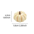 Mini zucca decorativa in schiuma crema per decorazioni autunnali e Halloween - Taglia S / Zucca in Schiuma Linea Bianco Marrone Piccolo