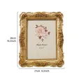 Cadre photo doré orné 6x8 pouces avec un design élégant en relief floral - Or / 8 Pouces