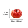Mini zucca artificiale dipinta in arancione, 5,8 cm x 4,2 cm per decorazioni festive - Taglia S / Zucca in Schiuma Rosso Arancio Piccolo