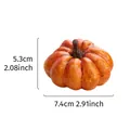 Mini zucca decorativa in schiuma arancione dipinta con indicazione delle misure - Zucca in Schiuma Arancione Grande