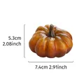 Decorazione realistica con mini zucca artificiale con dimensioni per Halloween. - Zucca in Schiuma Caffè Grande