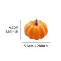 Mini zucca artificiale arancione per decorazioni natalizie, larghezza di 5,8 cm - Zucca in Schiuma Arancio Chiaro Piccolo