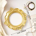 Vintage ornate gold magnetic photo frame for 3-inch polaroid photos, 11.2cm size - Vintage Round / Gold