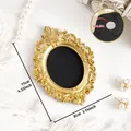 Vintage gold ornate oval frame refrigerator magnet with dimensions 11x8cm for home decor - Small Oval Relief (A58) / 11x8cm
