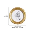 Amerikanischer Vintage-Fotorahmen in Gold mit Rosenprägung für 4x4-Zoll-Bilder - 4 Zoll / Gold
