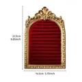 Vintage gold arched jewelry display frame with red velvet lining for ring storage. - 5x7 Inch (22.5x14.5cm) / Gold Vintage Frame - Red Velvet