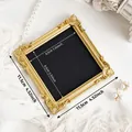 Elegante mini cornice quadrata oro vintage stile europeo con dimensione esterna 11,5 cm - A62 Oro Appendibile (Esterno 11.5x11.5cm)