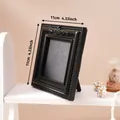 Mini marco de fotos negro vintage para decoración del hogar y proyectos creativos DIY - Tamaño 11cm