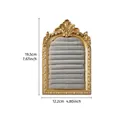 Vintage golden arched velvet jewelry display stand for rings with dimensions 19.5x12.2cm - 4x6 Inch (19.5x12.2cm) / Gold Vintage Frame - Grey Velvet