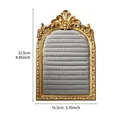 European vintage arched gold jewelry display organizer with gray velvet ring slots - 5x7 Inch (22.5x14.5cm) / Gold Vintage Frame - Grey Velvet