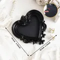 Cadre photo vintage noir en forme de cœur 10,5 cm pour une décoration murale élégante - Style Coeur (A66)