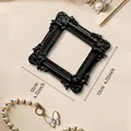 Vintage black baroque mini picture frame for photography props and jewelry display, 12cm size - Prop Style A (道具A-黑)