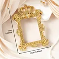 Mini cornice vintage dorata foglia stile francese con corona, dimensioni 11x7,5 cm - Stile Arco a Corona (A67) / 11x7.5cm