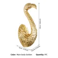 Scultura da parete moderna fenicottero dorato resina con piume 3D per decorazione - X26004-Oro (Forma di Fenicottero) / 1 Pezzo