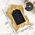 Vintage Fotorahmen im viktorianischen Stil in Gold für DIY-Miniaturszenen und Sets - Viktorianischer Rechteckrahmen (A56) / Groß (13.5x9.5cm)