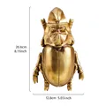 Decoración de pared de escarabajo rinoceronte de resina dorada, mide 20,6 x 12,8 cm - Rhinoceros Beetle