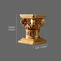 Portavelas de columna romana vintage dorado adorno decorativo miniatura 10,8 cm - Dorado
