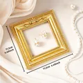 Cornice quadrata vintage in foglia d'oro stile europeo 11,2 cm supporto per foto - Stile Quadrato di Corte (A64) / 11.2x11.2cm