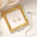 Cornice quadrata in stile europeo vintage con foglia d'oro, supporto fotografico 11,5 cm - Stile Quadrato Barocco (A62)